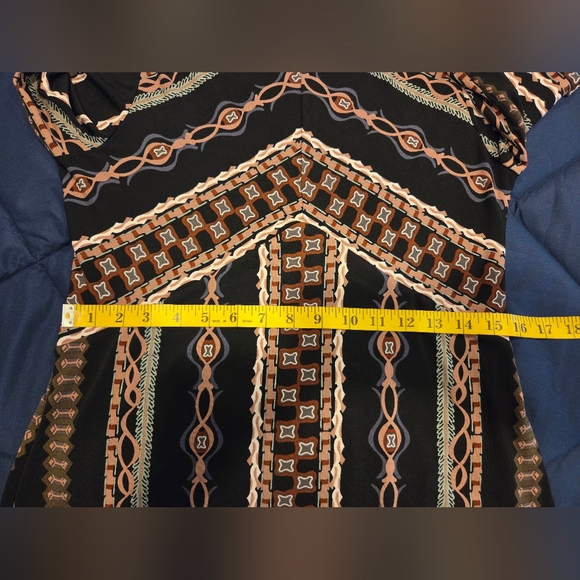 Free People Elegant Black Patterned Dress, Size M. - Picture 10 of 12